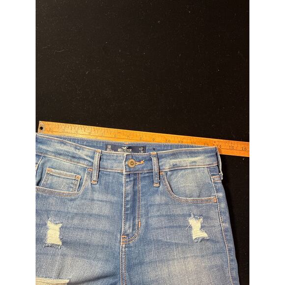 Hollister Jeans Mid-rise Super Skinny soft stretch 5R W27 L28 Destroyed Grunge - Picture 5 of 6